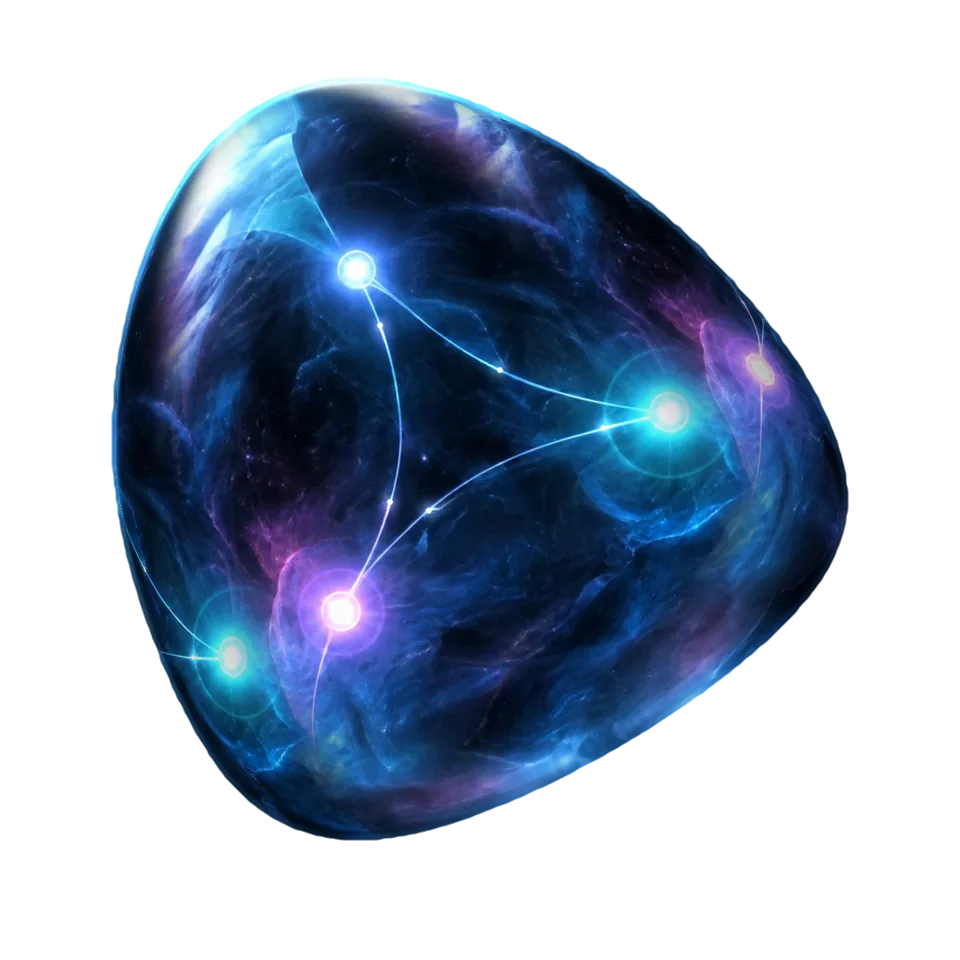 The PoA planet: a blue world threaded with glowing, connected nodes